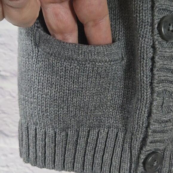 Carter's Baby Sweater Vest Gray Sleeveless Button Down Grandpa Preppy Cardigan - Picture 6 of 9